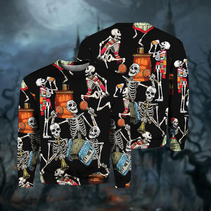 Skeleton Accordion Halloween 3D All Over Print | For Men & Women | Adult | HP1824-BehighStyle