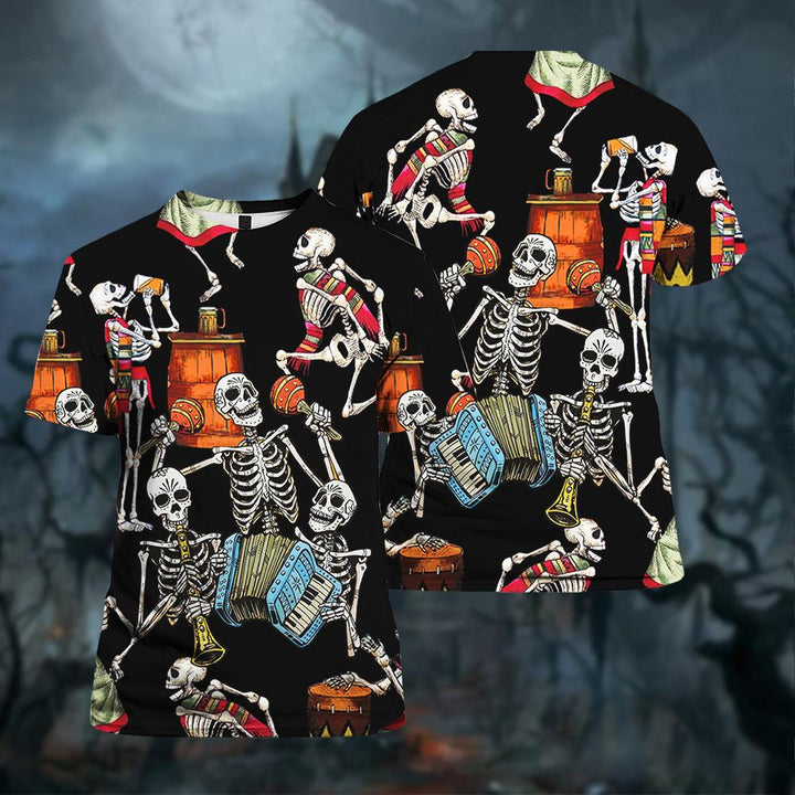 Skeleton Accordion Halloween 3D All Over Print | For Men & Women | Adult | HP1824-BehighStyle