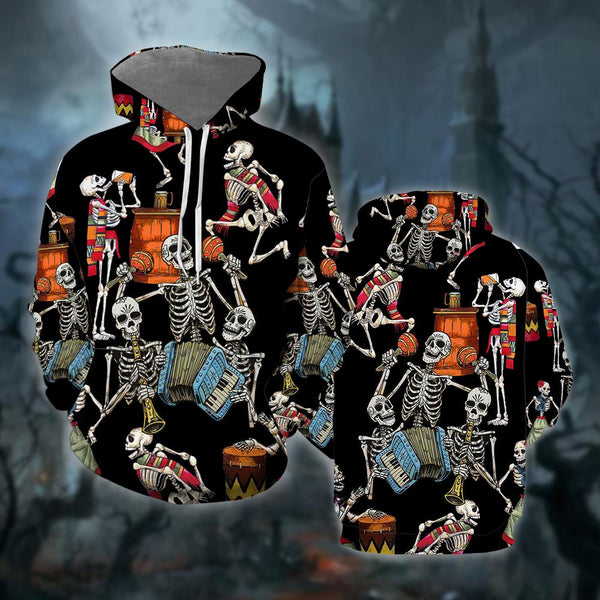 Skeleton Accordion Halloween 3D All Over Print | For Men & Women | Adult | HP1824-BehighStyle