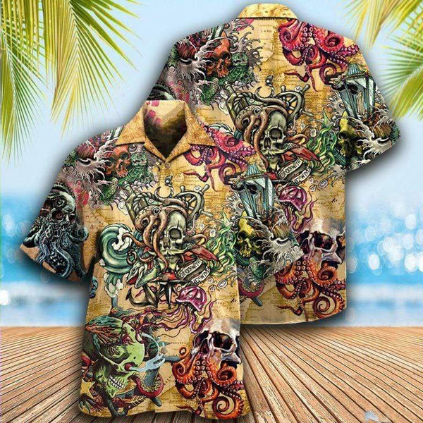 Skull And Octopus Aloha Hawaiian Shirt | For Men & Women | HW923-BehighStyle