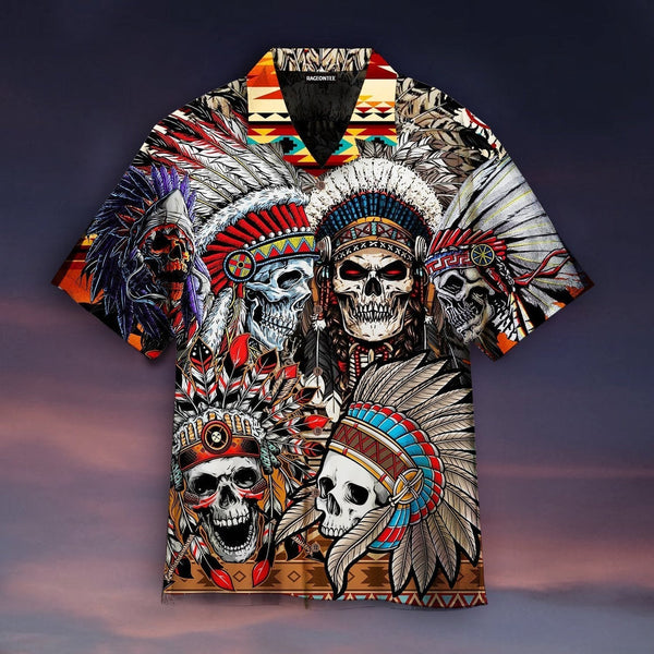 Apache Skull Be Strong When You Are Weak Aloha Hawaiian Shirt | For Men & Women | HW926-BehighStyle