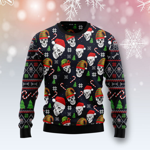 Skull Face Ugly Christmas Sweater | For Men & Women | Adult | US1583-BehighStyle