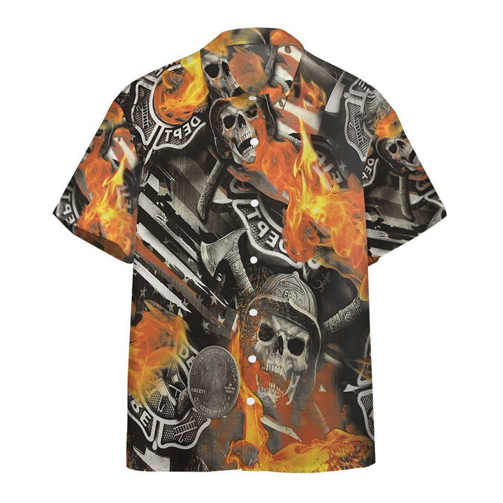 Skull Firefighter Hawaiian Shirt | For Men & Women | HW1702-BehighStyle