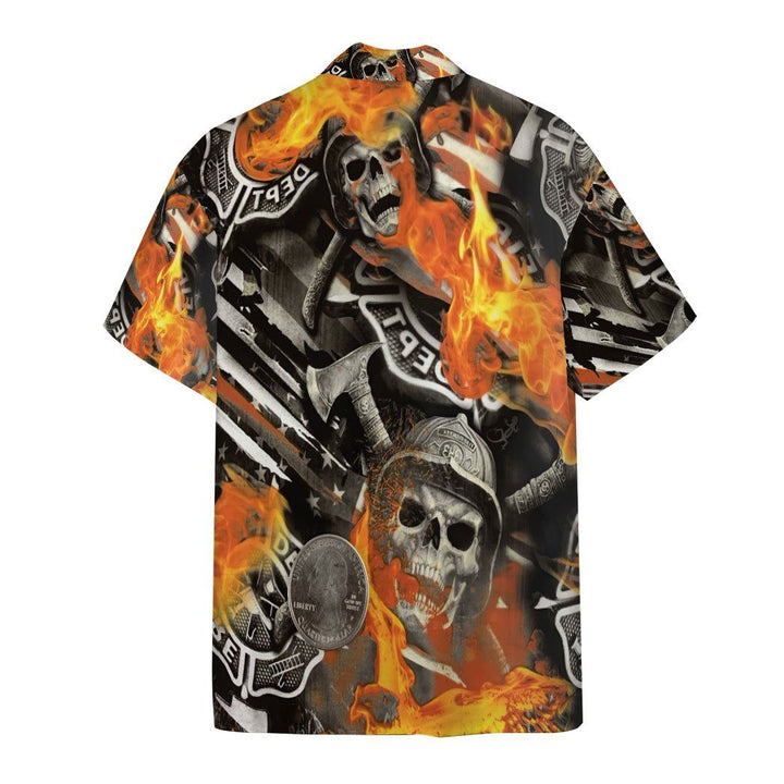 Skull Firefighter Hawaiian Shirt | For Men & Women | HW1702-BehighStyle