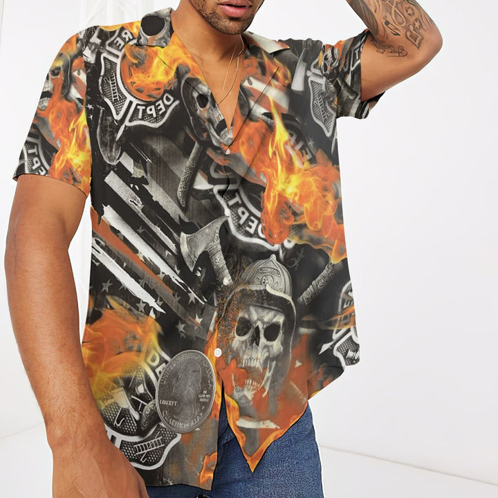 Skull Firefighter Hawaiian Shirt | For Men & Women | HW1702-BehighStyle