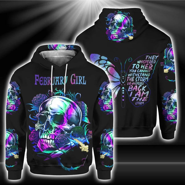 Skull Flower February Girl 3D All Over Print | For Men & Women | Adult | HP1243-BehighStyle