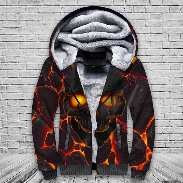 Skull Halloween Fleece Zip Hoodie All Over Print | FZ260