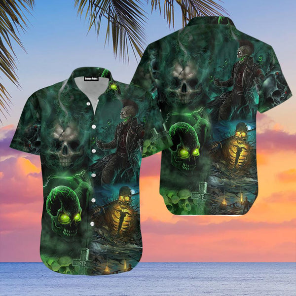 Skull Halloween Hawaiian Shirt | For Men & Women | HW2669-BehighStyle