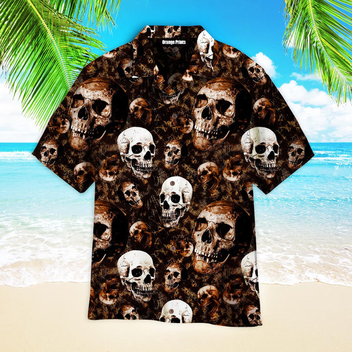 Skull Halloween Pattern Hawaiian Shirt | For Men & Women | HW2581-BehighStyle