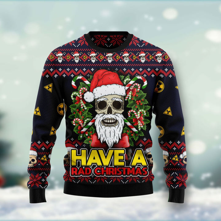 Skull Have A Rad Christmas Ugly Christmas Sweater | For Men & Women | Adult | US1468-BehighStyle