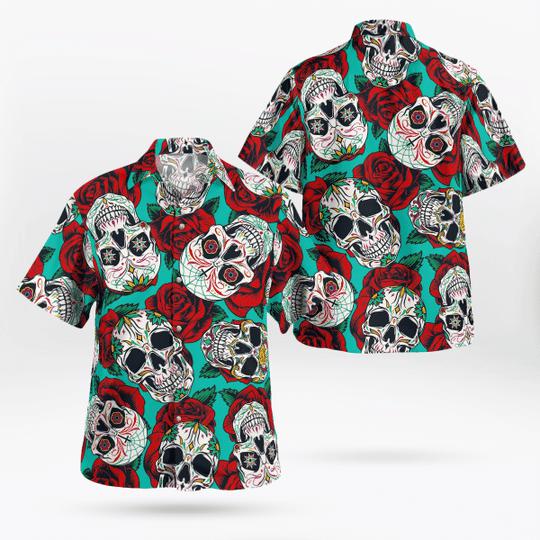 Skull Hawaiian Shirt | For Men & Women | HW1408-BehighStyle