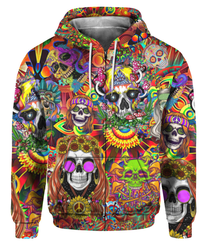 Skull Hippie 3D All Over Print | For Men & Women | Adult | HP958-BehighStyle