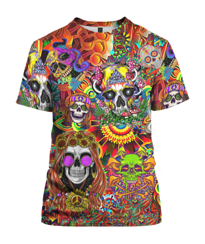 Skull Hippie 3D All Over Print | For Men & Women | Adult | HP958-BehighStyle