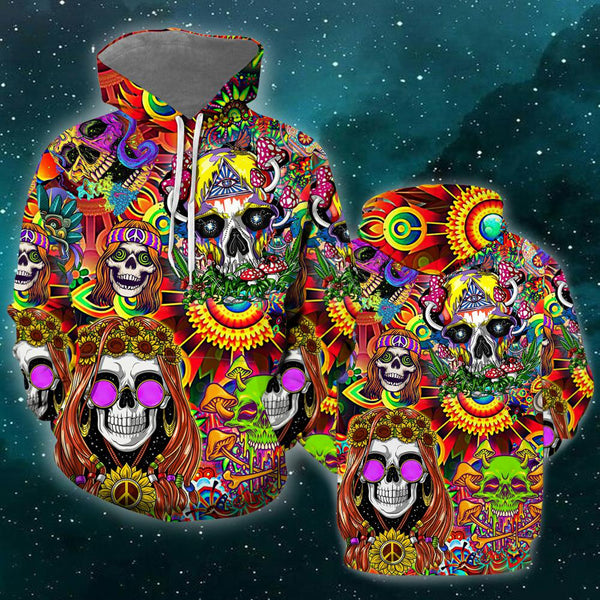 Skull Hippie 3D All Over Print | For Men & Women | Adult | HP958-BehighStyle