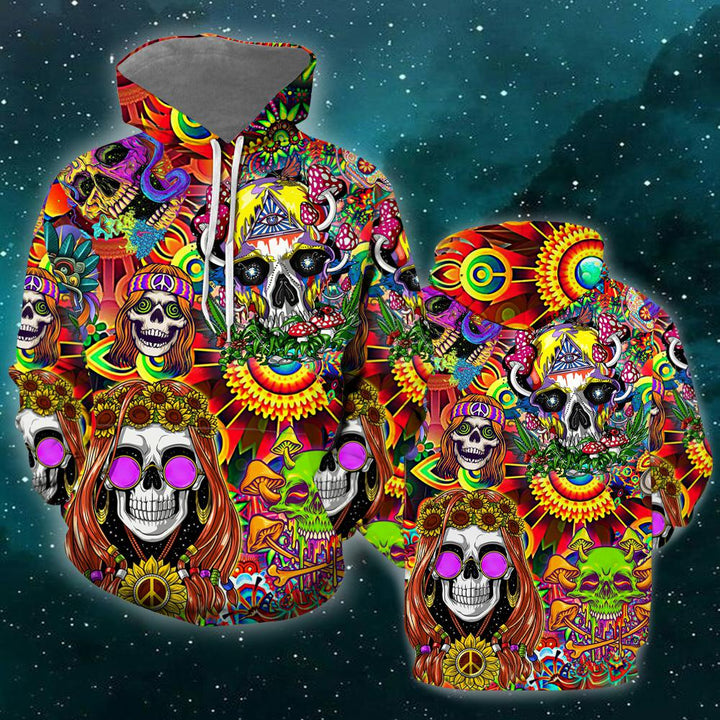 Skull Hippie 3D All Over Print | For Men & Women | Adult | HP958-BehighStyle