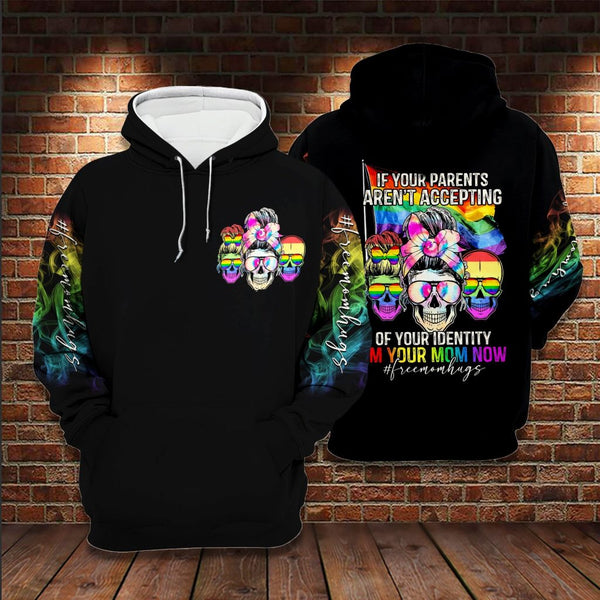 Skull LGBT Free Mom Hug 3D All Over Print | For Men & Women | Adult | HP1163-BehighStyle