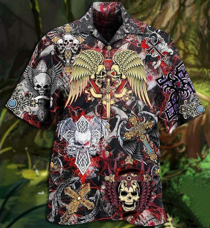 Skull Loves Key Aloha Hawaiian Shirt | For Men & Women | HW921-BehighStyle