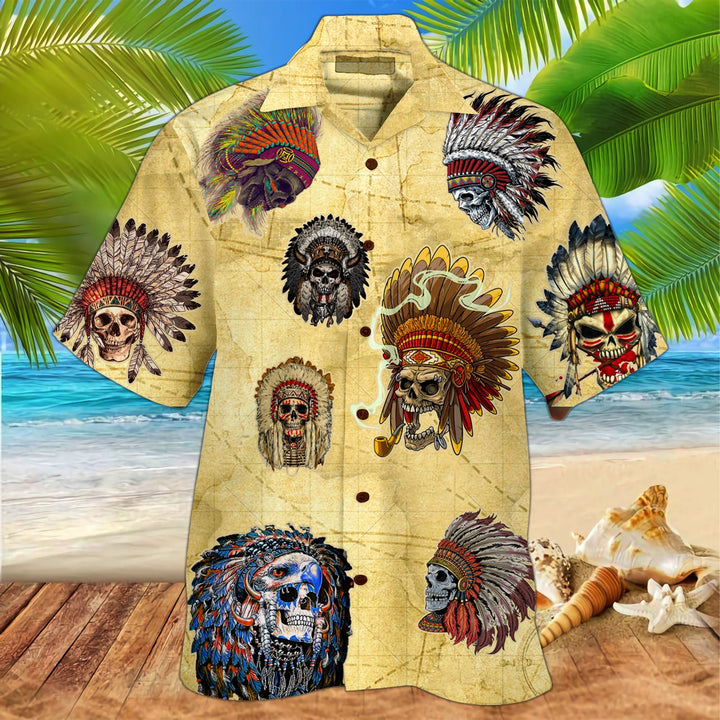 Skull Native Hawaiian Shirt | For Men & Women | HW1409-BehighStyle