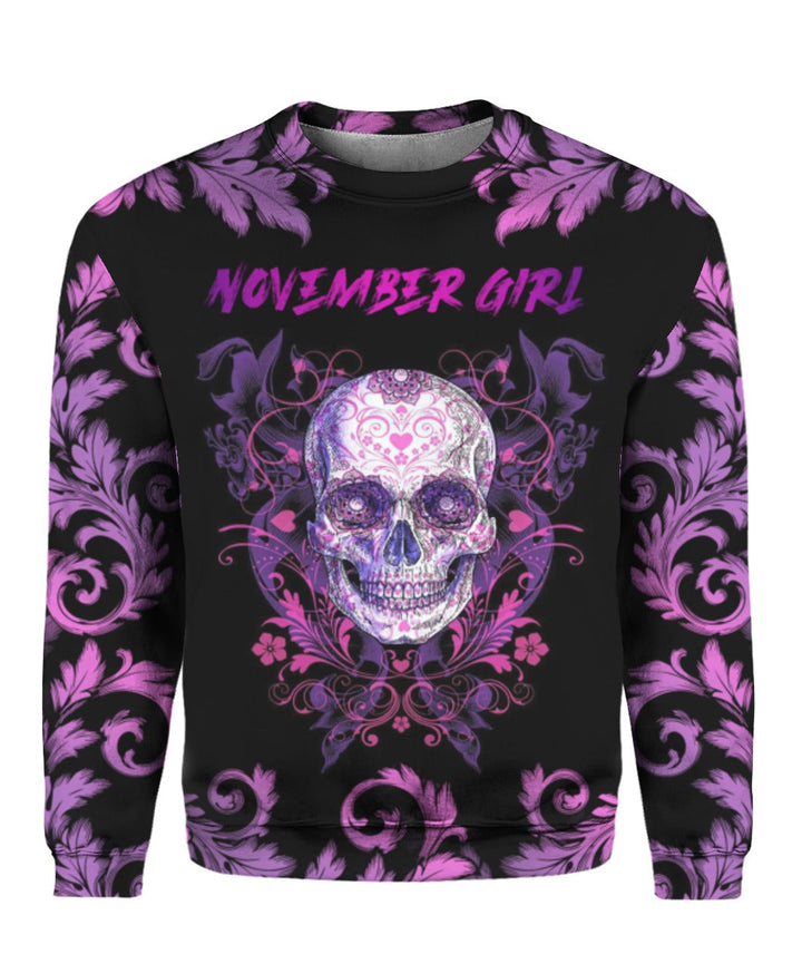 Skull November Girl 3D All Over Print | For Men & Women | Adult | HP978-BehighStyle