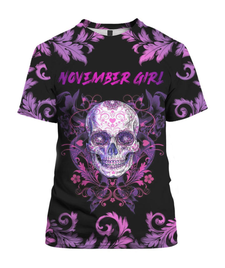 Skull November Girl 3D All Over Print | For Men & Women | Adult | HP978-BehighStyle