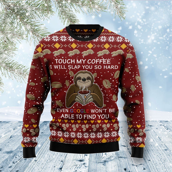 Sloth Coffee Ugly Christmas Sweater | Adult | US2049