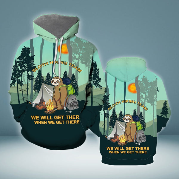 Sloth Hiking Team Camping 3D All Over Print | Adult | HP3202