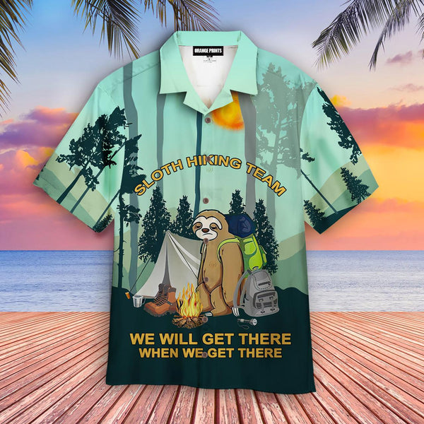 Sloth Hiking Team Camping Hawaiian Shirt | HW3332