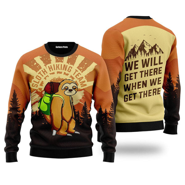 Sloth Hiking Ugly Christmas Sweater | Adult | US1962