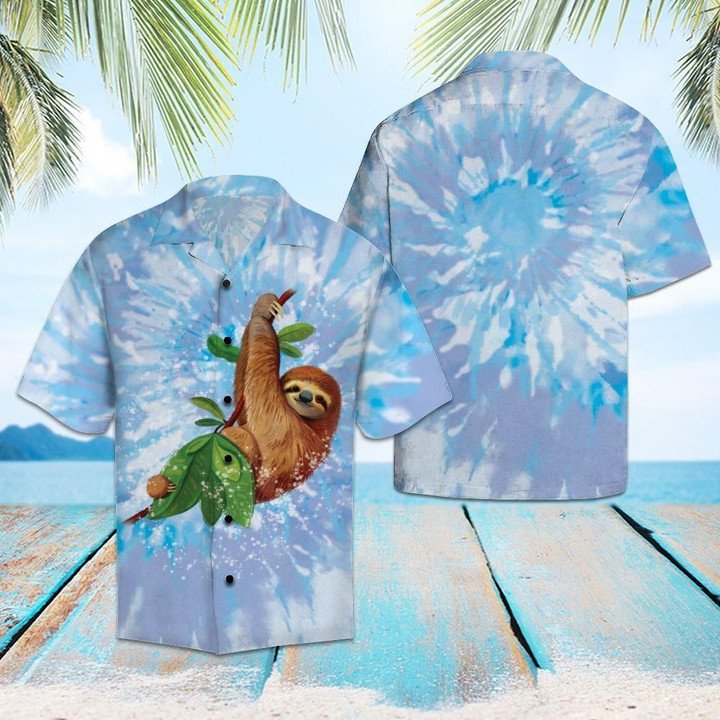 Sloth Tie Dye Aloha Hawaiian Shirt | For Men & Women | HW1475-BehighStyle