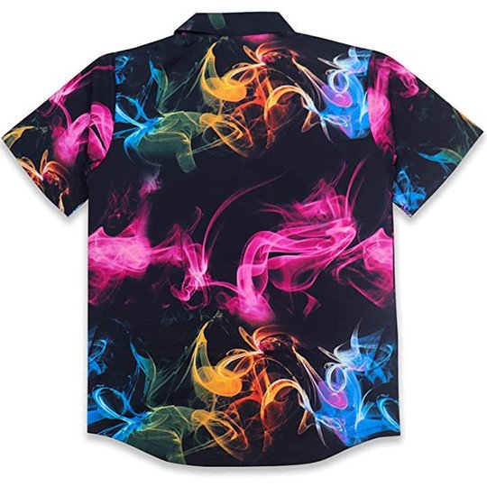 Smoke Colourful Hawaiian Shirt | For Men & Women | HW2550-BehighStyle