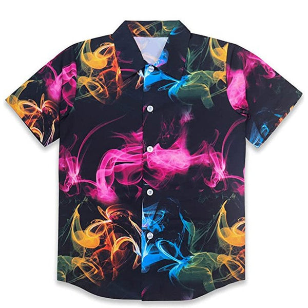 Smoke Colourful Hawaiian Shirt | For Men & Women | HW2550-BehighStyle