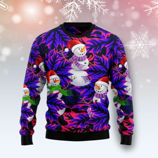 Snowman Leaves Ugly Christmas Sweater | For Men & Women | Adult | US1635-BehighStyle