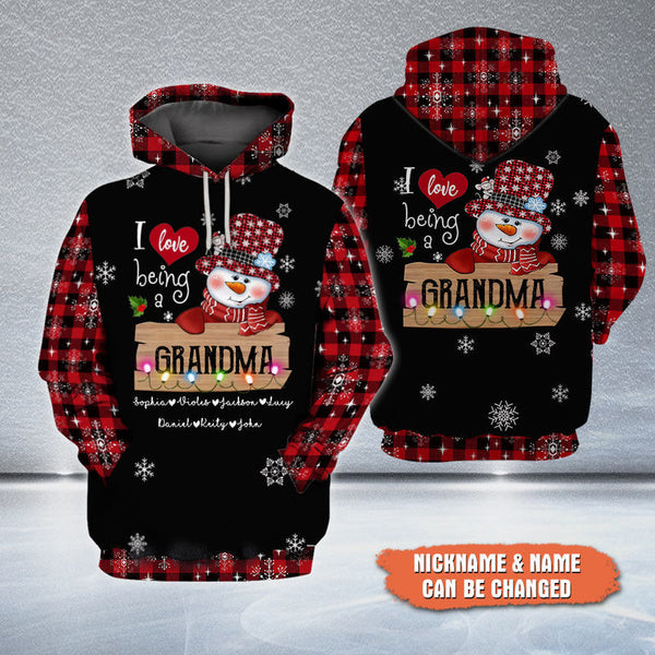 Snowman Nana Mom Christmas Custom Name 3D All Over Print | Adult | CN320