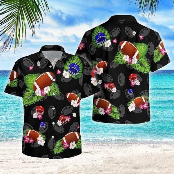 So Cool Football Summer Vibe Tropical Hawaiian Aloha Shirts | HW3055