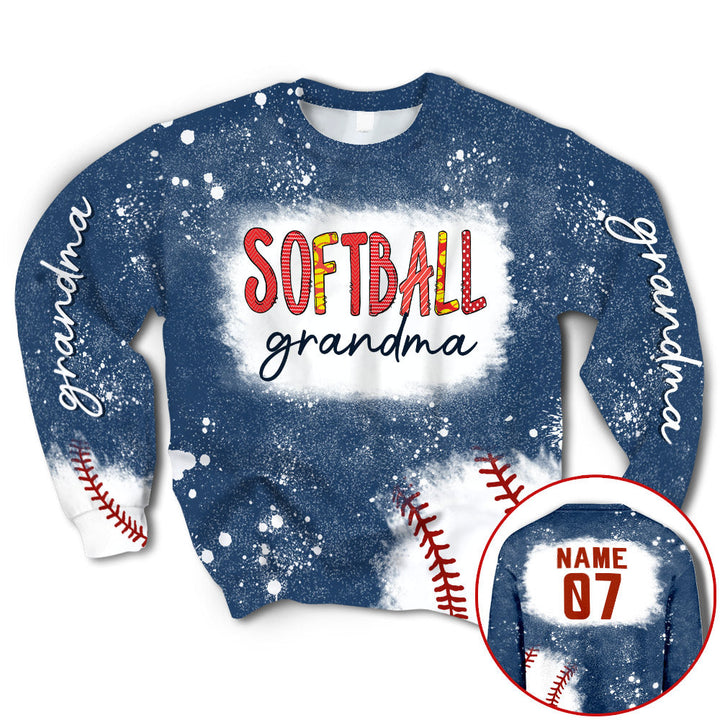 Softball Grandma Bleach Custom Name 3D All Over Print | For Men & Women | Adult | CN119-BehighStyle