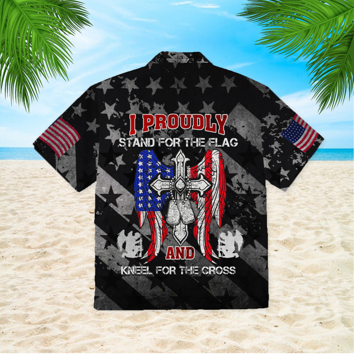 Stand For The Flag Kneel For The Cross Hawaiian Shirt | For Men & Women | HW685-BehighStyle