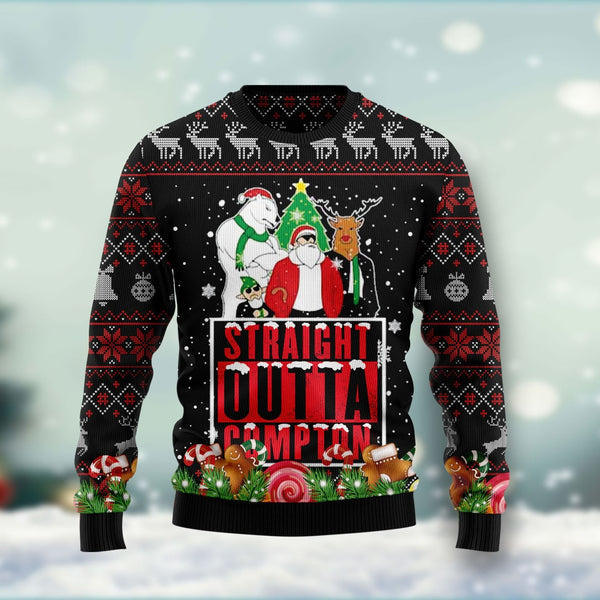 Straight Outta Compton Christmas Ugly Christmas Sweater | Adult | US1737