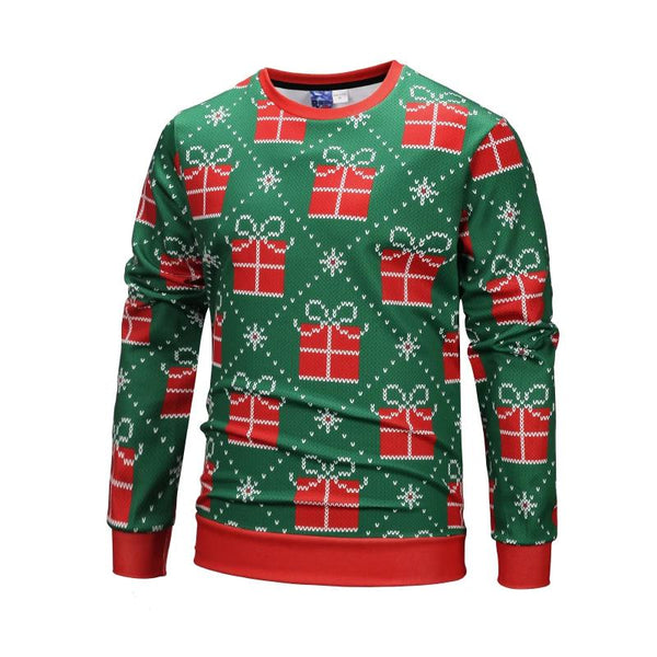 Striped Pattern Icon Green Ugly Christmas Sweater | For Men & Women | Adult | US1235-BehighStyle