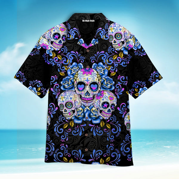 Sugar Skull Hawaiian Shirt | HW1413