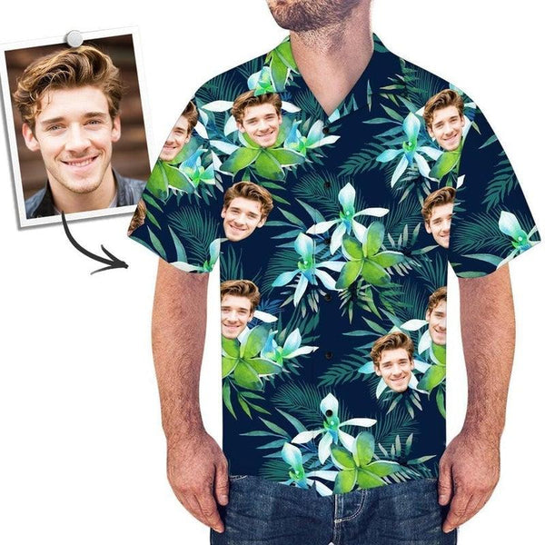 Summer Frangipani Flower Custom Photo Hawaiian Shirt | P250