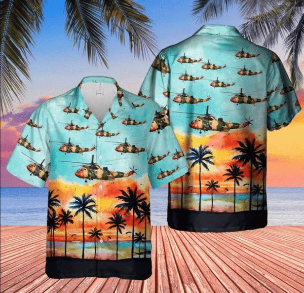 Sunset Beach Belgian United States Army Veteran Air Force Hawaiian Shirt | HW3156