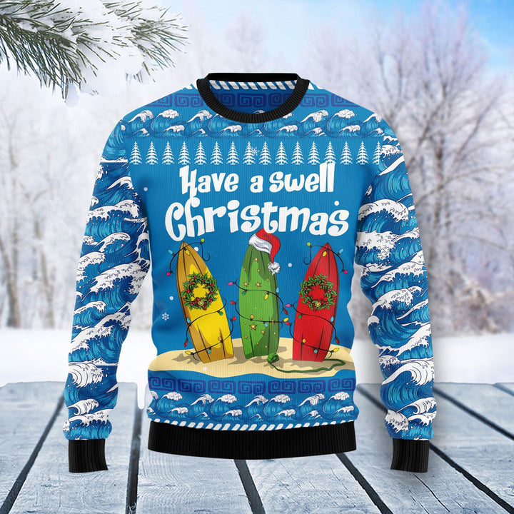 Surfer Swell Ugly Christmas Sweater | For Men & Women | Adult | US1394-BehighStyle