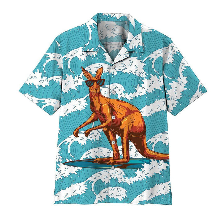 Surfing Kangaroo Hawaiian Shirt | For Men & Women | HW1701-BehighStyle