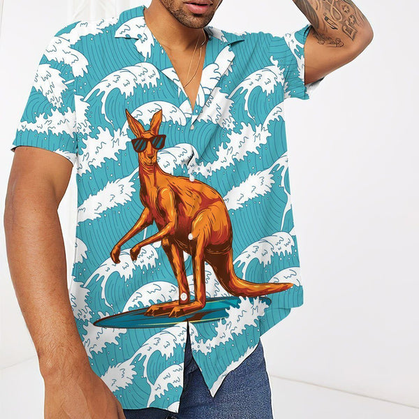 Surfing Kangaroo Hawaiian Shirt | For Men & Women | HW1701-BehighStyle