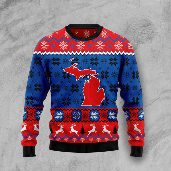 Sweet Home Michigan Ugly Christmas Sweater | For Men & Women | Adult | US1164-BehighStyle