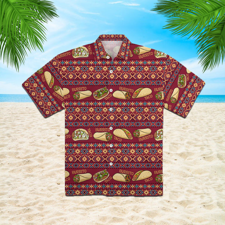 Taco And Burrito Mexican Pattern Hawaiian Shirt | For Men & Women | HW1017-BehighStyle