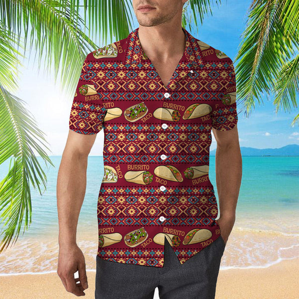 Taco And Burrito Mexican Pattern Hawaiian Shirt | For Men & Women | HW1017-BehighStyle