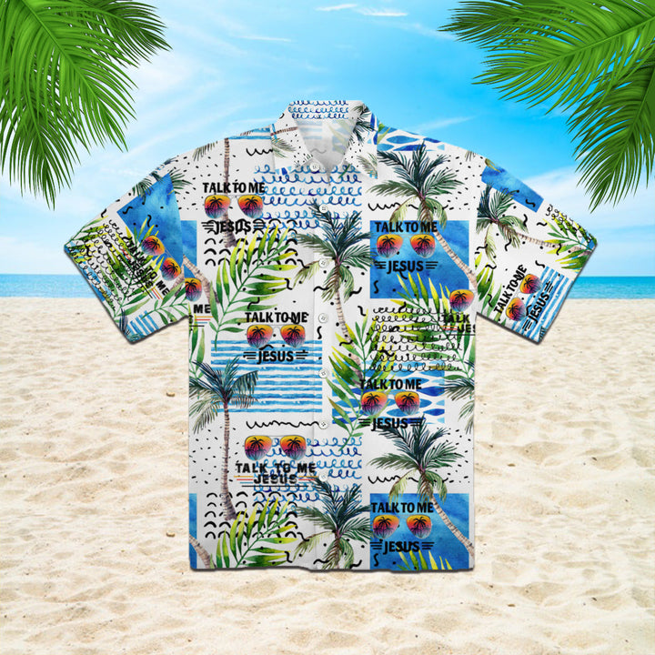 Talk To Me Jesus Tropical Sunglasses Hawaiian Shirt | For Men & Women | HW1163-BehighStyle