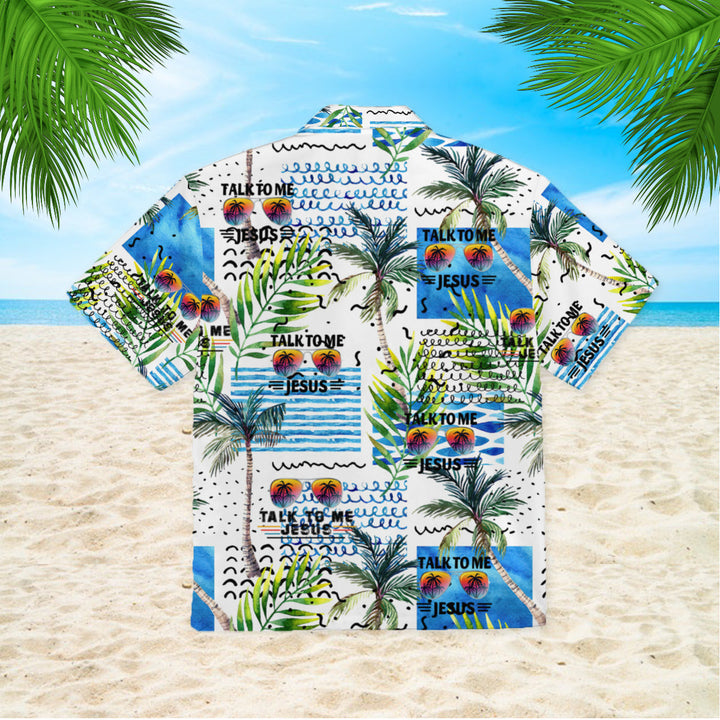 Talk To Me Jesus Tropical Sunglasses Hawaiian Shirt | For Men & Women | HW1163-BehighStyle