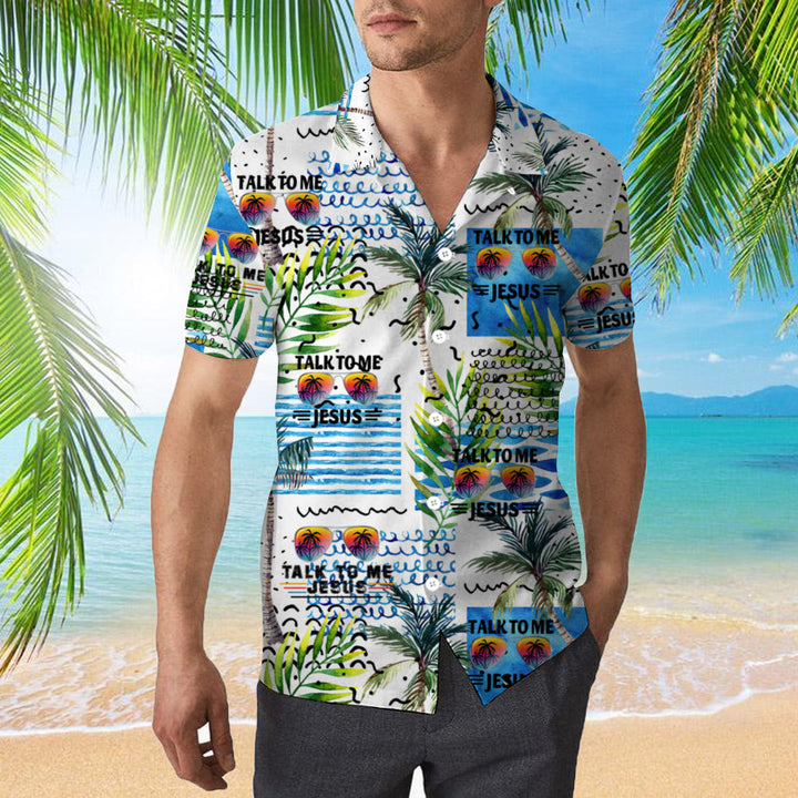 Talk To Me Jesus Tropical Sunglasses Hawaiian Shirt | For Men & Women | HW1163-BehighStyle